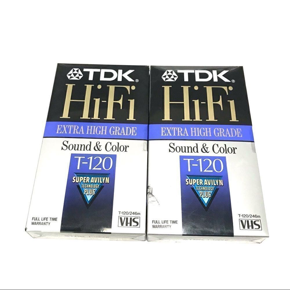 TDK Hi-Fi Extra High Grade sound & color VHS tape 2 pack